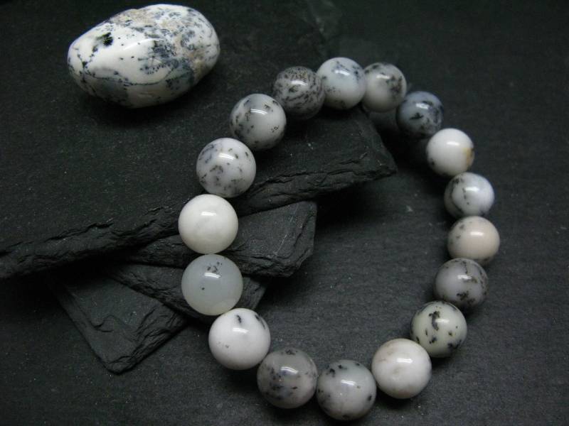 Merlinit Moosachat Echtes Armband ~ 7 Zoll 12 Mm Runde Perlen von KrystalBracelet
