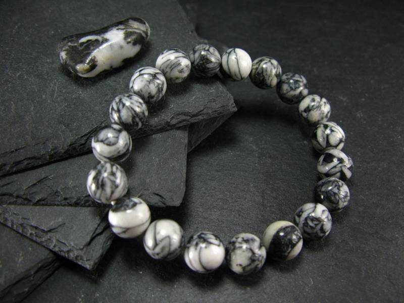 Pinolith Echtes Armband ~ 7 Zoll 10 Mm Runde Perlen Pinolith Echtes Armband ~ 7 Zoll 10 Mm Runde Perlen von KrystalBracelet