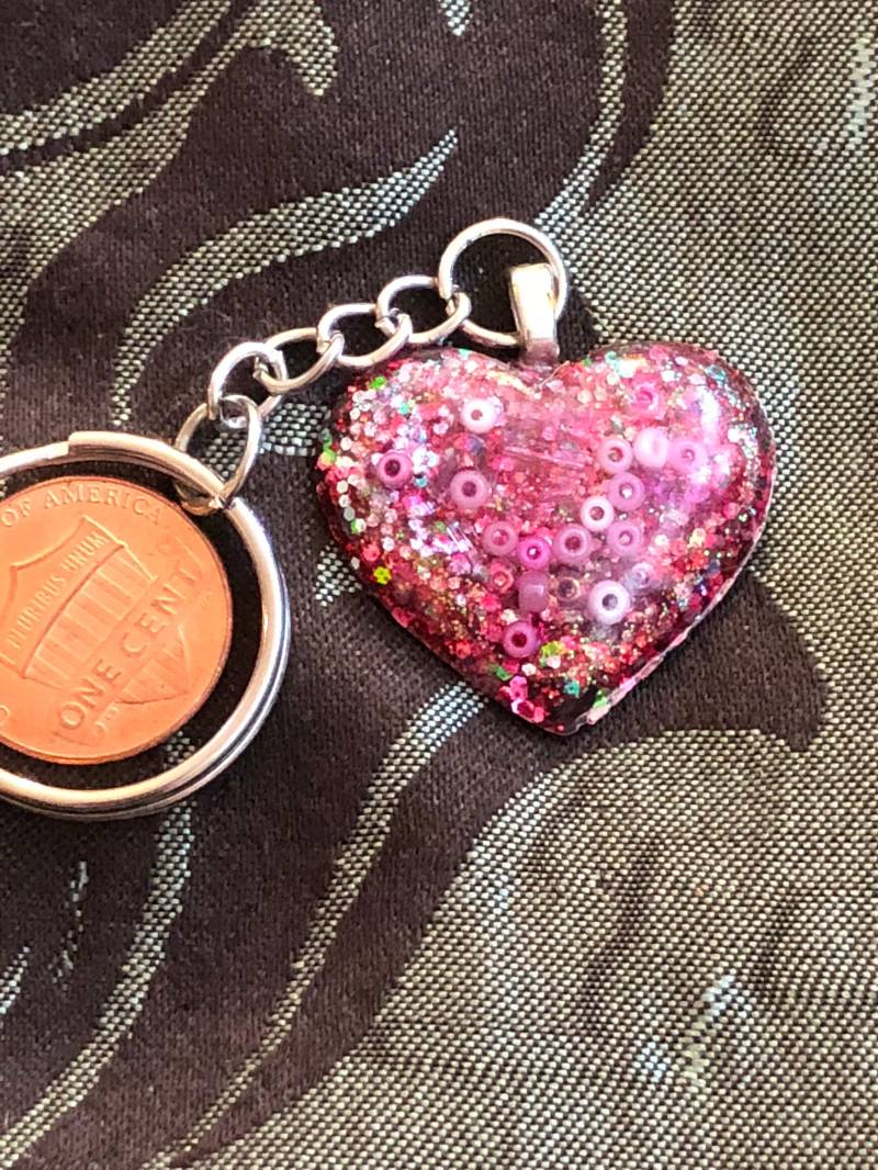 Kawaii Rosa Perlen Herz Schlüsselanhänger Aus Resin Kawaii Rosa Perlen Herz Schlüsselanhänger Aus Resin von KrystalGifts