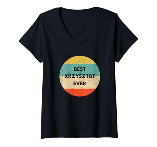 Damen Krzysztof Vorname T-Shirt mit V-Ausschnitt Damen Krzysztof Vorname T-Shirt mit V-Ausschnitt von Krzysztof Vorname T-Shirts & Geschenke