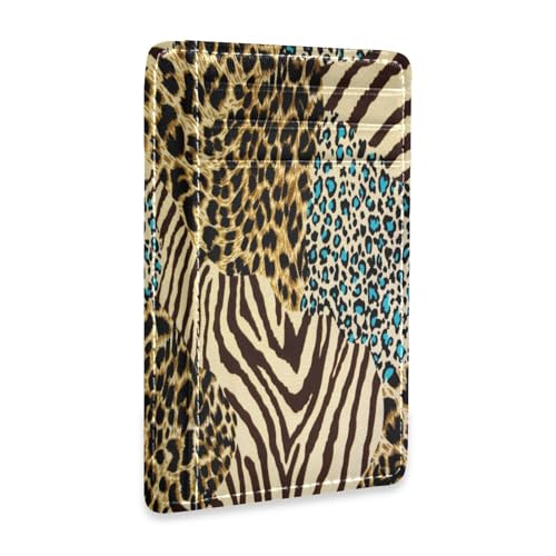 Ksajwzf Dünnes Kreditkartenetui aus Leder und Geldklammer mit Zebra-Tigerdruck, RFID-blockierend, für Damen und Herren, Tierhaut Ksajwzf Dünnes Kreditkartenetui aus Leder und Geldklammer mit Zebra-Tigerdruck, RFID-blockierend, für Damen und Herren, Tierhaut von Ksajwzf
