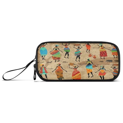 Ksajwzf Federmäppchen mit großem Fassungsvermögen, Afrika, afrikanische Frauen, 3 Fächer, Stiftebox, Organizer, Schreibwarentasche für Schule, Mädchen, Jungen, Teenager, multi, Schulranzen Ksajwzf Federmäppchen mit großem Fassungsvermögen, Afrika, afrikanische Frauen, 3 Fächer, Stiftebox, Organizer, Schreibwarentasche für Schule, Mädchen, Jungen, Teenager, multi, Schulranzen von Ksajwzf