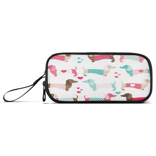 Ksajwzf Federmäppchen mit großem Fassungsvermögen, bunte Hunde, 3 Fächer, Stiftebox, Organizer, Schreibwaren-Tasche für Schule, Mädchen, Jungen, Teenager, multi, Schulranzen Ksajwzf Federmäppchen mit großem Fassungsvermögen, bunte Hunde, 3 Fächer, Stiftebox, Organizer, Schreibwaren-Tasche für Schule, Mädchen, Jungen, Teenager, multi, Schulranzen von Ksajwzf
