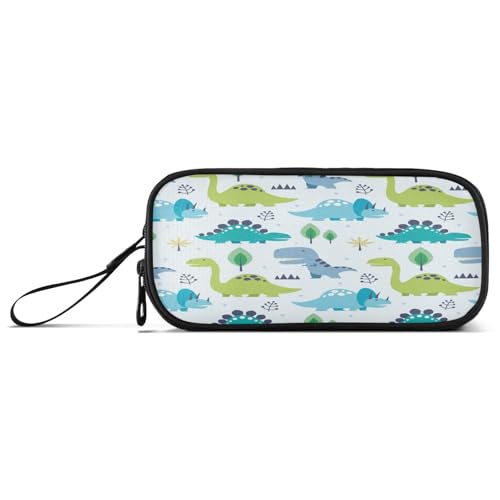 Ksajwzf Federmäppchen mit großem Fassungsvermögen, tropisches Tier-Dinosaurier-Muster, 3 Fächer, Stiftebox, Organizer, Schreibwaren-Tasche für Schule, Mädchen, Jungen, Teenager, multi, Schulranzen von Ksajwzf