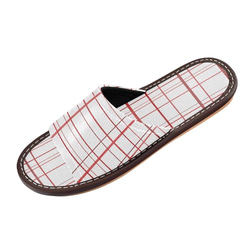 Ksajwzf Grau-schwarze Buffalo-Hausschuhe für Damen und Herren, kariert, Sommer, offene Zehenpartie, Reisehausschuhe, Farbe 15, 40/41 EU von Ksajwzf