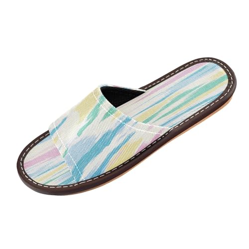 Ksajwzf Hausschuhe für Damen und Herren, gestreift, Sommer, offene Zehenpartie, Reise, Hausschuhe, Marineblau, Farbe 6, 40/41 EU Ksajwzf Hausschuhe für Damen und Herren, gestreift, Sommer, offene Zehenpartie, Reise, Hausschuhe, Marineblau, Farbe 6, 40/41 EU von Ksajwzf