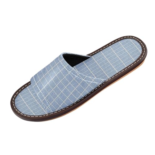 Ksajwzf Hausschuhe für Damen und Herren, kariert, kariert, Sommer, offene Zehenpartie, Reise, Hausschuhe, Rot / Weiß, Farbe 11, 36/37 EU von Ksajwzf