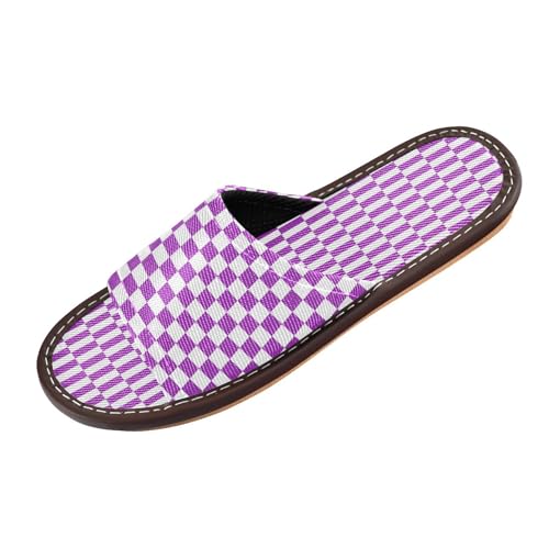 Ksajwzf Hausschuhe für Damen und Herren, kariert, kariert, Sommer, offene Zehenpartie, Reise, Hausschuhe, Rot / Weiß, Farbe 15, 40/41 EU von Ksajwzf