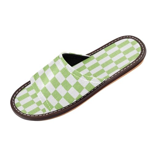 Ksajwzf Hausschuhe für Damen und Herren, kariert, kariert, Sommer, offene Zehenpartie, Reise, Hausschuhe, Rot / Weiß, Farbe 7, 33/34 EU von Ksajwzf