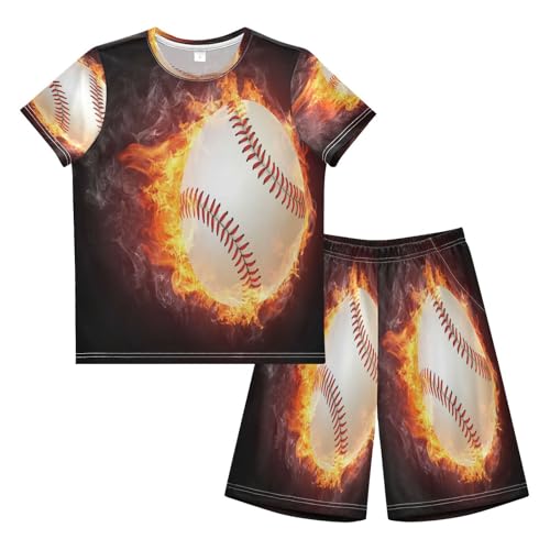 Ksajwzf Kinder Jungen Schlafanzug Set Weiß Feuer Baseball Shorty Pyjamaset Nachtwäsche Sommer Kurzarm Kurzarm Pyjamas Sets Outfit Baseball Ksajwzf Kinder Jungen Schlafanzug Set Weiß Feuer Baseball Shorty Pyjamaset Nachtwäsche Sommer Kurzarm Kurzarm Pyjamas Sets Outfit Baseball von Ksajwzf