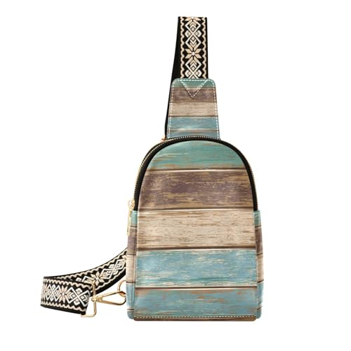 Ksajwzf Kleine Schultertasche mit Holzstruktur, Bauchtasche, Geschenk für Damen, modische Hüfttasche, Geldbörse für Damen, multi Ksajwzf Kleine Schultertasche mit Holzstruktur, Bauchtasche, Geschenk für Damen, modische Hüfttasche, Geldbörse für Damen, multi von Ksajwzf