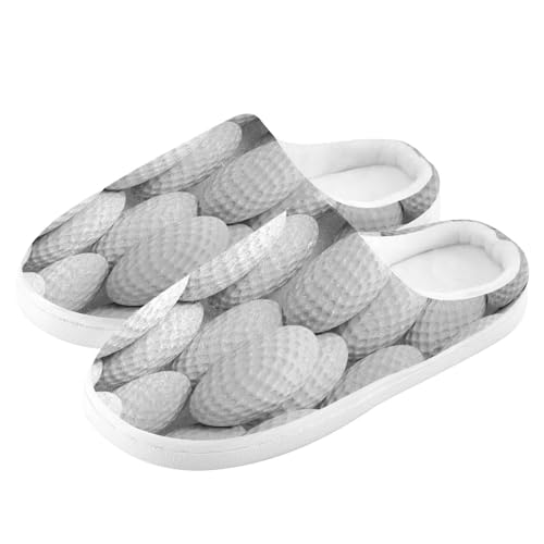 Ksajwzf Sport-Hausschuhe mit Golfball-Muster, für Damen und Herren, Weiß, Golf-Hausschuhe für Innenbereich, Hausschuhe, Schlafzimmer, Reiseschuhe, multi, 47/48 EU von Ksajwzf