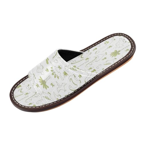 Ksajwzf Süße Dinosaurier-Hausschuhe für Damen und Herren, grüner Baum, Sommer, offene Zehenpartie, Reisehausschuhe, multi, 40/41 EU von Ksajwzf