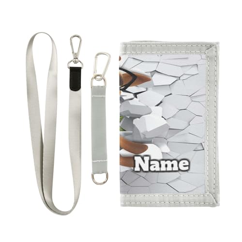 Personalisierbare Kinder-Geldbörse für Jungen und Mädchen, 3D-Giraffe, dreifach gefaltete Geldbörse für Jungen, Cartoon-Tier-Neuheit, Geldbörse für Kinder, Kleinkinder, Münzetui, Kartenfach von Ksajwzf