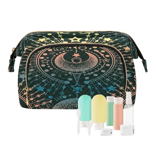 Reise-Kulturbeutel, Kosmetiktasche, Weltraum, Galaxie, Stern, Boho, für Damen, Herren, Mädchen, Mond, magisch, wasserdicht, Make-up-Kosmetik-Wasch-Organizer, Tasche für Reiseutensilien, multi, von Ksajwzf