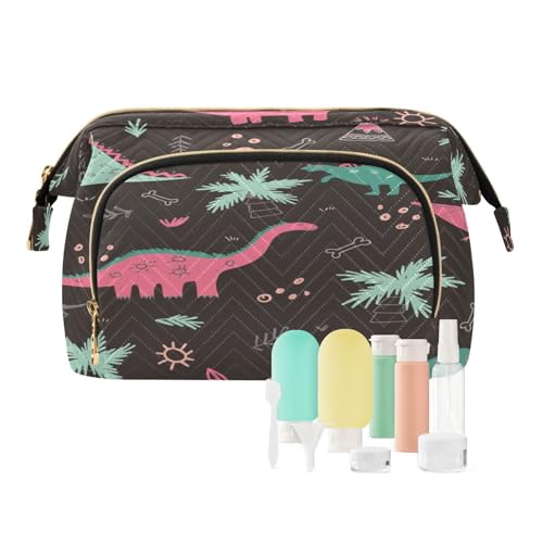 Reise Kulturbeutel Wasserdicht Dinosaurier Palme Kulturbeutel für Frauen Männer Mädchen Dinosaurier Tier Bunt Kosmetiktasche Kosmetiktasche Kosmetiktasche, mehrfarbig, Beautycase Reise Kulturbeutel Wasserdicht Dinosaurier Palme Kulturbeutel für Frauen Männer Mädchen Dinosaurier Tier Bunt Kosmetiktasche Kosmetiktasche Kosmetiktasche, mehrfarbig, Beautycase von Ksajwzf