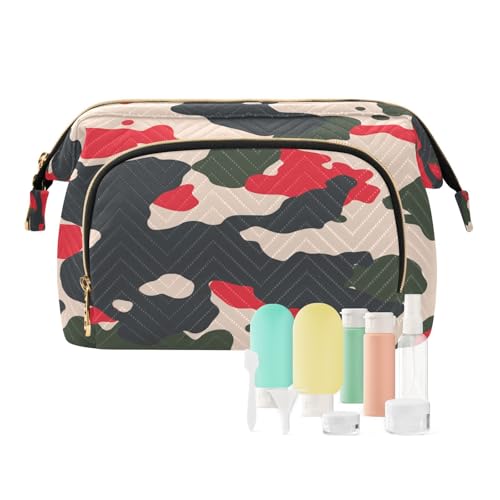 Reisetücher kosmetische Make-up Tasche rot schwarz Tarnung für Frauen Männer Mädchen, Tarnung Armee wasserdicht Make-up Kosmetikwäsche Organisationstasche für Reisen Notwendigkeiten, viele, Reisetücher kosmetische Make-up Tasche rot schwarz Tarnung für Frauen Männer Mädchen, Tarnung Armee wasserdicht Make-up Kosmetikwäsche Organisationstasche für Reisen Notwendigkeiten, viele, von Ksajwzf