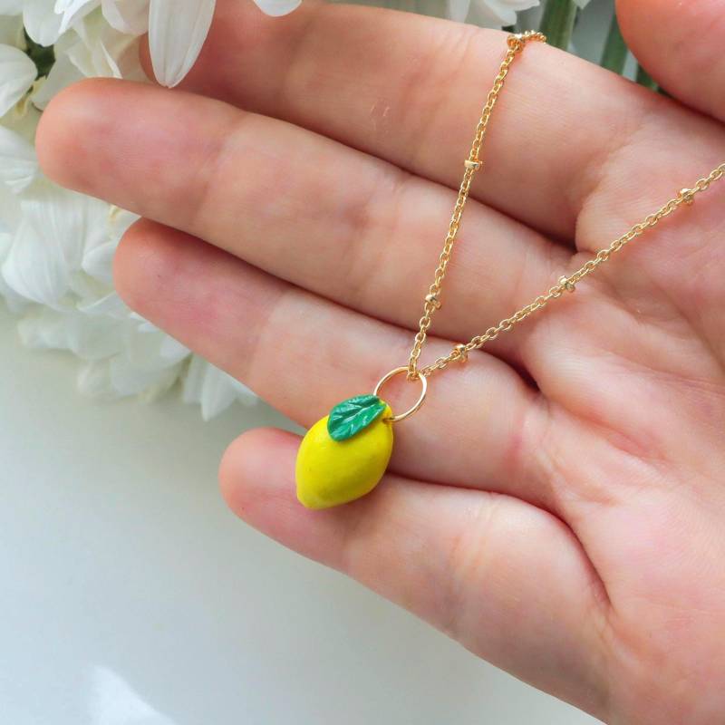 Handgemachte Zitrone Anhänger Polymer Clay Obst Anhänger Handgemachte Zitrone Anhänger Polymer Clay Obst Anhänger von Kscrafthouseofficial