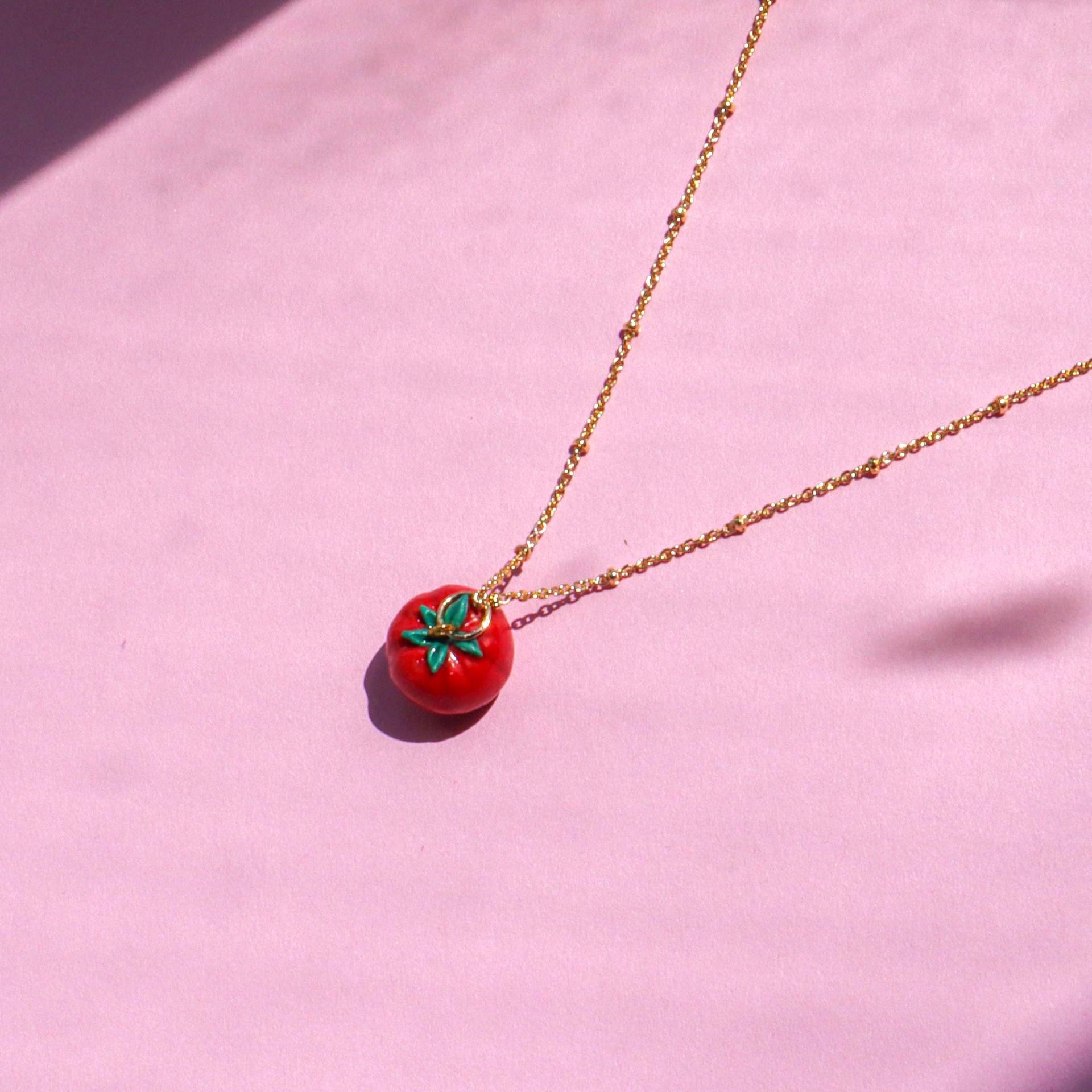 Tomate Anhänger Halskette - Handgemachter Fimo Anhänger - Edelstahl Kette - Nettes Gemüse Schmuck Geschenk Für Sie - Food Accessoire Tomate Anhänger Halskette - Handgemachter Fimo Anhänger - Edelstahl Kette - Nettes Gemüse Schmuck Geschenk Für Sie - Food Accessoire von Kscrafthouseofficial