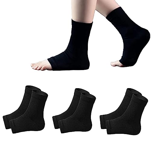 Kseyic 3 Paar Nano-Neuropathie-Socken,Kompressionssocken, bei Schwellungen, Plantarfasziitis, Neuropathie-Schmerzen - Nano-Bandage für Damen und Herren (Schwarz, S-M) von Kseyic