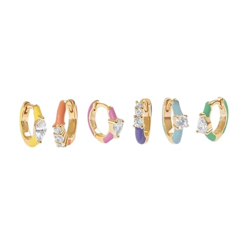 6pcs Elegante Multi Farb Zirkonia Reifenoop Ohrringe Mode Ohr Manschetten Set Leichtes Ohrzubehör Für Partys Und Veranstaltung 6pcs Elegante Multi Farb Zirkonia Reifenoop Ohrringe Mode Ohr Manschetten Set Leichtes Ohrzubehör Für Partys Und Veranstaltung von Ksikdeg