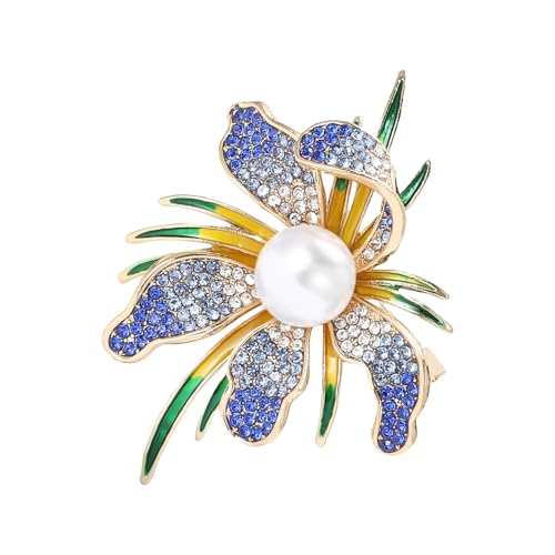 Ksikdeg Exquisite Orchideen Brosche Stilvolle Blumenabzeichen Pin Legierung Textur Geeignet Für Trendige Frauen Die Eleganz Suchen von Ksikdeg