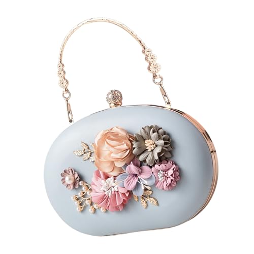 Fashion Party Handtasche Mit Blumigen Verzierung Abendtaschen Für Frauen Blumenumhängetasche Crossbody Geldbörse Mit Ketten Crossbody Tasche von Ksikdeg