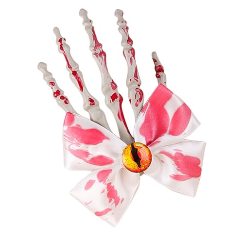 Flache Haarspange für Mädchen, Totenkopf-Hand, Ornamente, Halloween, für Frauen, Mädchen, Strauß, Haarspange, Schleife, Punk, Halloween, Foto-Requisiten von Ksikdeg