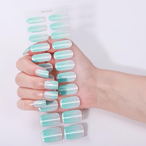 Gel-Nägel, Schönheitsstreifen, keine Lampe erforderlich, französische Designs, Nageldekoration für Frauen, schnelle Dekoration, Glitzer-Wraps von Ksikdeg