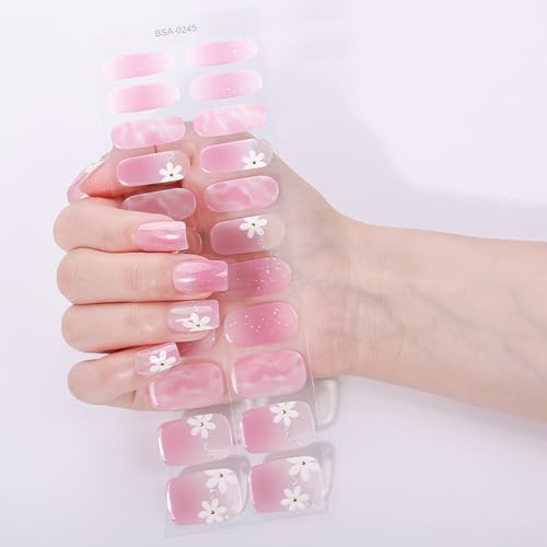 Gel-Nägel, Schönheitsstreifen, keine Lampe erforderlich, französische Designs, Nageldekoration für Frauen, schnelle Dekoration, Glitzer-Wraps von Ksikdeg