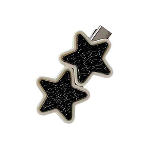 Haarspange in Sternform, Haar-Accessoire, Entenschnabel-Klemme, Weiß / Schwarz, Haarspangen für Mädchen und Kinder Haarspange in Sternform, Haar-Accessoire, Entenschnabel-Klemme, Weiß / Schwarz, Haarspangen für Mädchen und Kinder von Ksikdeg