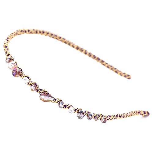 Koreanisches Haarband für Damen und Mädchen, mit Strasssteinen, kontrastfarben von Ksikdeg