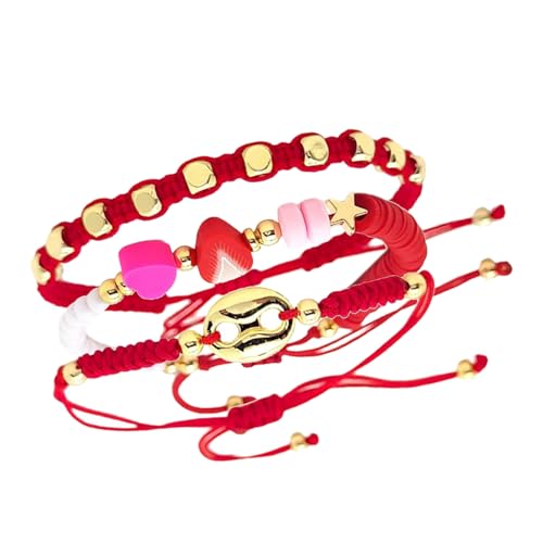 Ksikdeg 3pcs Ethnische Stile Perlenarmbänder Set Mit Schweine Nasenglasperlen Und Tonfruchtan Charme Für Frauen Freizeitkleidung von Ksikdeg