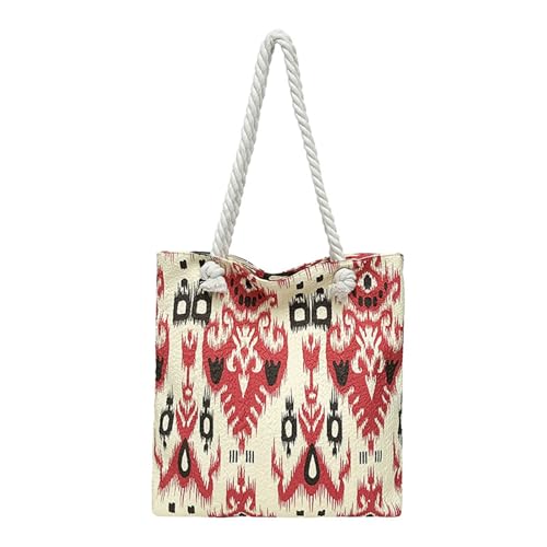 Ksikdeg Ästhetische Canvas-Tragetasche, wiederverwendbar, Schultertasche für Damen, Freizeit, Urlaub, Einkaufen, Arbeit, Fitnessstudio, Graffiti-Tuch, Geschenk, Schulter mit Innentaschen, rot, One Ksikdeg Ästhetische Canvas-Tragetasche, wiederverwendbar, Schultertasche für Damen, Freizeit, Urlaub, Einkaufen, Arbeit, Fitnessstudio, Graffiti-Tuch, Geschenk, Schulter mit Innentaschen, rot, One von Ksikdeg
