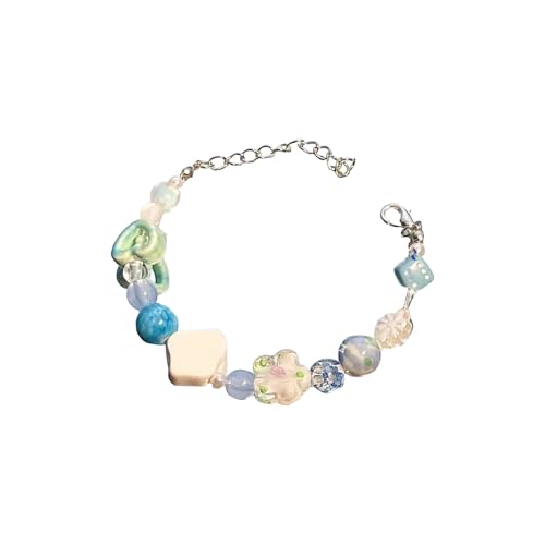 Ksikdeg Buntes Perlenarmband, verstellbares Armband, leichter Schmuck für Frauen, Perlenzubehör für empfindliche Ksikdeg Buntes Perlenarmband, verstellbares Armband, leichter Schmuck für Frauen, Perlenzubehör für empfindliche von Ksikdeg