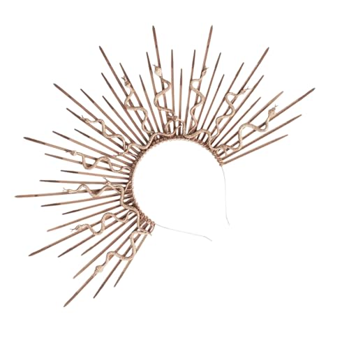 Ksikdeg Einzigartiger Punk-Schlangen-Haarreif für Erwachsene, Haarreif mit Metallic- und Schlangen-Cosplay-Dienstmädchen von Ksikdeg