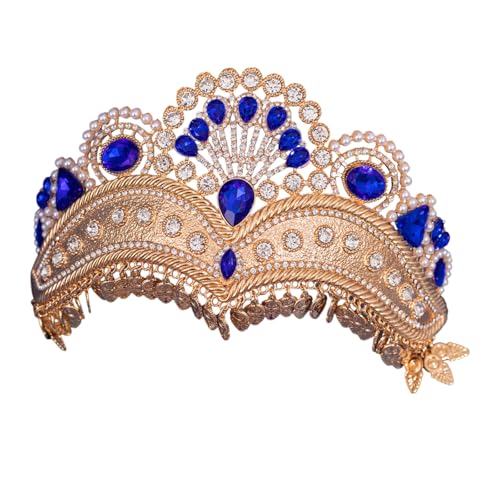 Ksikdeg Elegante Braut-Strass-Krone, Diadem, handgefertigt, Kristalle, Kopfschmuck, verstellbar, Hochzeits-Kopfbedeckung, Zubehör, Height 13* Diameter 12CM, Metalllegierung Ksikdeg Elegante Braut-Strass-Krone, Diadem, handgefertigt, Kristalle, Kopfschmuck, verstellbar, Hochzeits-Kopfbedeckung, Zubehör, Height 13* Diameter 12CM, Metalllegierung von Ksikdeg