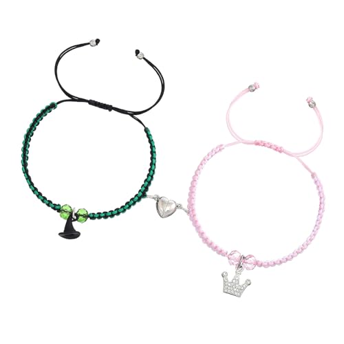 Ksikdeg Glasperlen-Armbänder mit Magnetverschluss für modische Frauen, handgefertigt, Freundschaft, passende Halskette, Paar, Glas/glasiert Ksikdeg Glasperlen-Armbänder mit Magnetverschluss für modische Frauen, handgefertigt, Freundschaft, passende Halskette, Paar, Glas/glasiert von Ksikdeg
