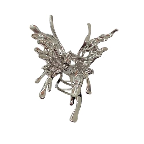 Ksikdeg Haarklammer mit Prinzessinnen-Motiv, silberfarben, Schmetterlings-Haarspangen, starker Halt, Haarnadel Ksikdeg Haarklammer mit Prinzessinnen-Motiv, silberfarben, Schmetterlings-Haarspangen, starker Halt, Haarnadel von Ksikdeg