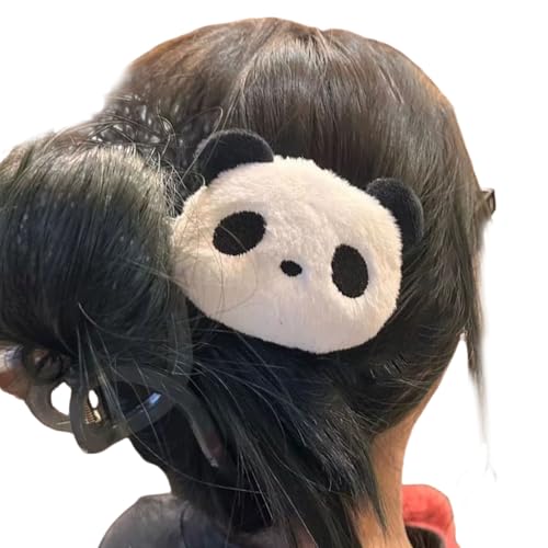 Ksikdeg Niedliche Panda-Haarspange aus Plüsch, Kinder-Haarnadel, Make-Up-Haarnadel, Mehrzweck-Haarspange, Haar-Zubehör von Ksikdeg