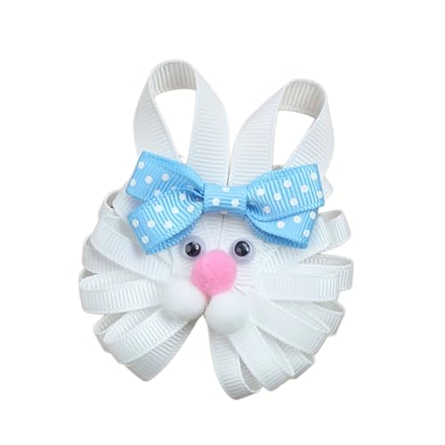 Ksikdeg Oster-Haarspange mit Huhn/Hasen-Motiv, Stoff für Kinder und Jugendliche mit Schleifen-Designs, verleiht festlichen Touch für verschiedene von Ksikdeg