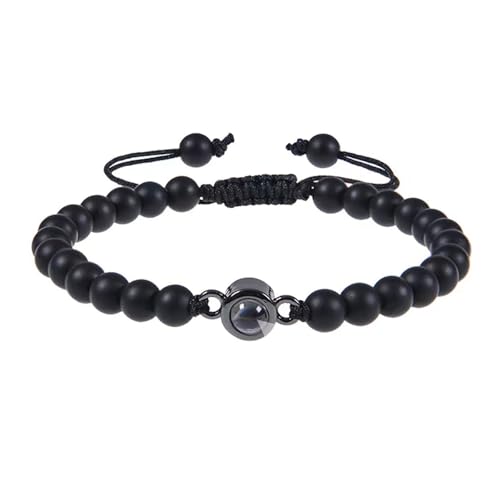 Ksikdeg Romantisches Projektionsarmband mit 100 Sprachen Kristallen, mattiert, Stein-Designs für Paare und besondere, Seil + mattierter Kristallstein Ksikdeg Romantisches Projektionsarmband mit 100 Sprachen Kristallen, mattiert, Stein-Designs für Paare und besondere, Seil + mattierter Kristallstein von Ksikdeg