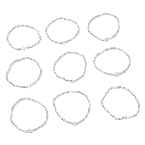 Ksikdeg Set mit 9 eleganten Stern- und Mond-Armbändern für Damen, modische Handgelenkkette, Schmuck für Partys von Ksikdeg
