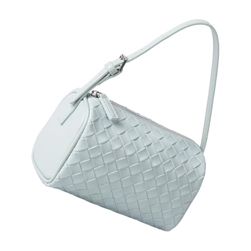 Ksikdeg Zeitgenössische koreanische Damen-Unterarmtasche mit geflochtener Verzierung, PU-Umhängetasche, lässige Umhängetasche, Handtasche für Frauen, funktional, geräumig, Unterarm, blau, One Size Ksikdeg Zeitgenössische koreanische Damen-Unterarmtasche mit geflochtener Verzierung, PU-Umhängetasche, lässige Umhängetasche, Handtasche für Frauen, funktional, geräumig, Unterarm, blau, One Size von Ksikdeg