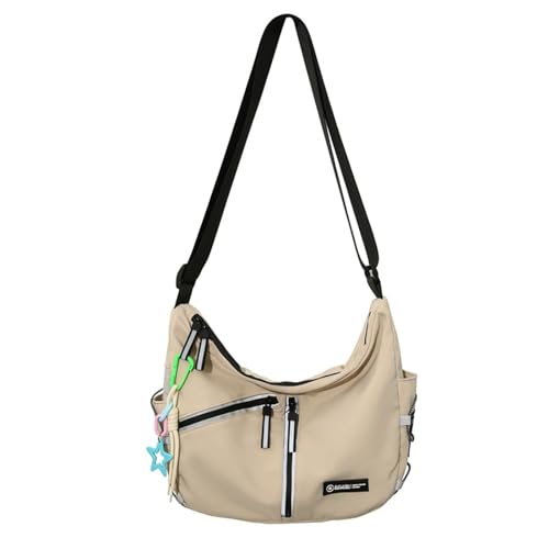 Mehrzweck Nylon Crossbody Tasche Hip Hop Streetwear Reflektierender Schulterbetreuer Für Die Schule Casual And Travel Multi Pocket Nylon Schulter von Ksikdeg