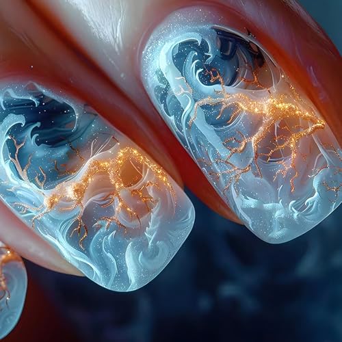 Quadratische Nägel zum Aufdrücken, künstliche Nägel, zum Aufkleben, künstliche Acrylkleber für Damen, transparent von Ksikdeg