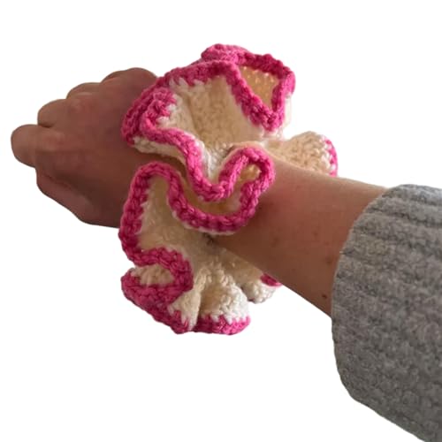 Übergroße Haargummis, übergroße Rüschen, gehäkelt, elastisch, Haarschmuck, Haarseil, Dame, Haarschmuck von Ksikdeg