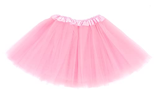 Ksnnrsng Damen Tüllrock Tütü Rock Tutu Röcke Schick Kleid Ballett Petticoat 50er Jahre Party zum Abend Erwachsene Weihnachten (Rosa) von Ksnnrsng