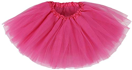 Ksnnrsng Damen Tüllrock Tütü Rock Tutu Röcke Schick Kleid Ballett Petticoat 50er Jahre Party zum Abend Erwachsene Weihnachten (Rose rot) von Ksnnrsng