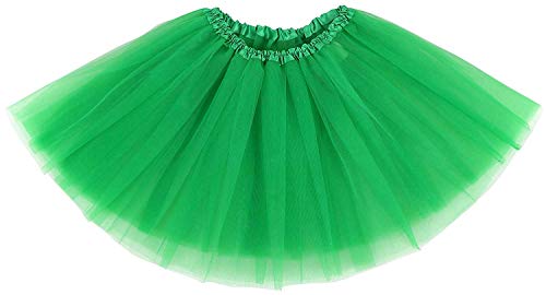 Ksnnrsng Damen Tütü Rock Minirock 3 or 5 Lagen Petticoat Tanzkleid Dehnbaren Tutu Rock Ballettrock Tüllrock für Party (Grün) von Ksnnrsng